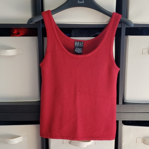 Real Clothes Red Cardigan and Matching Tank Set - Picture 5 of 7